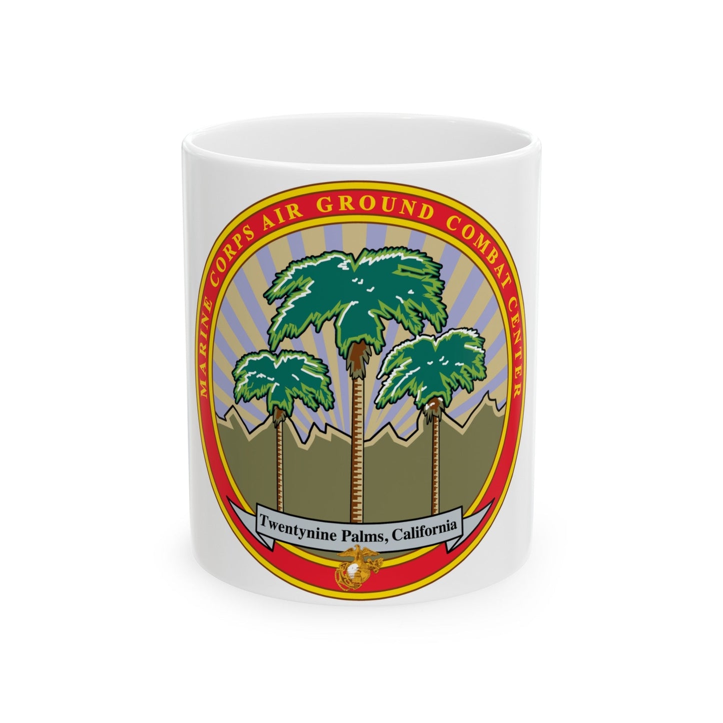 Marine Corps Air Ground Combat Center 29 Palms (USMC) White Coffee Mug-11oz-The Sticker Space