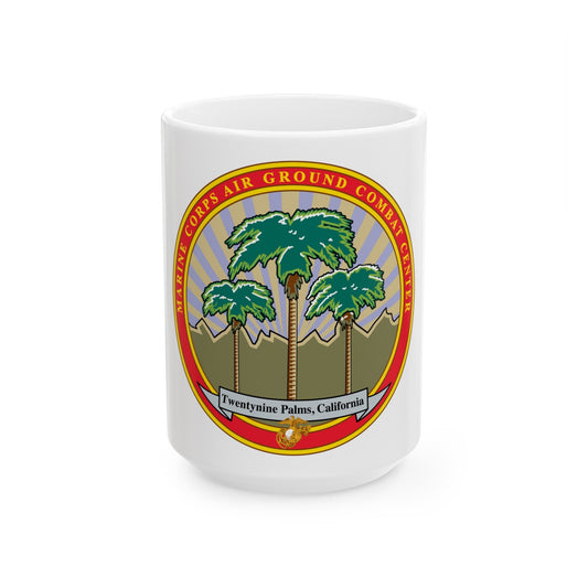 Marine Corps Air Ground Combat Center 29 Palms (USMC) White Coffee Mug-15oz-The Sticker Space