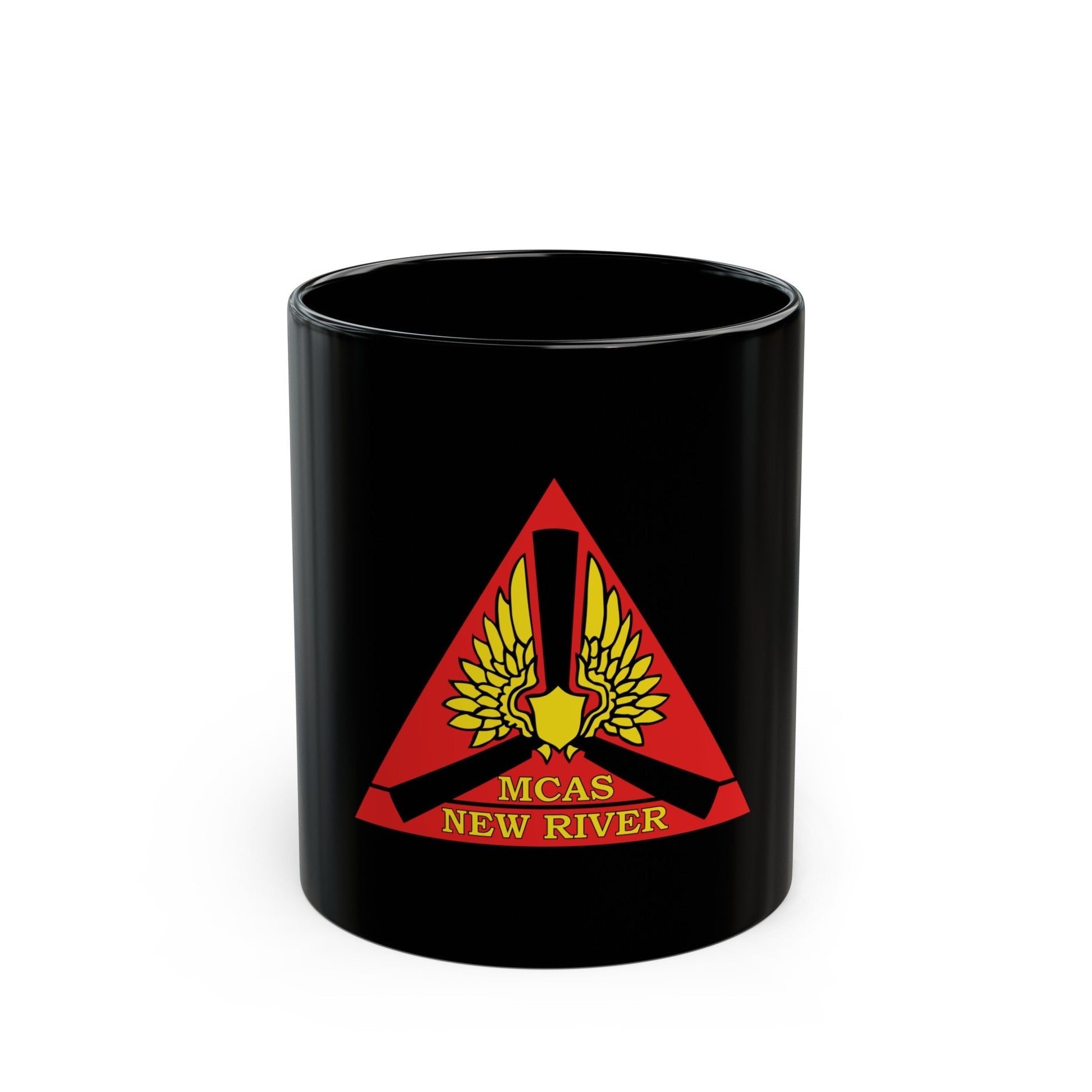 Marine Corps Air Station New River (USMC) Black Coffee Mug-11oz-The Sticker Space