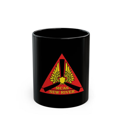 Marine Corps Air Station New River (USMC) Black Coffee Mug-11oz-The Sticker Space