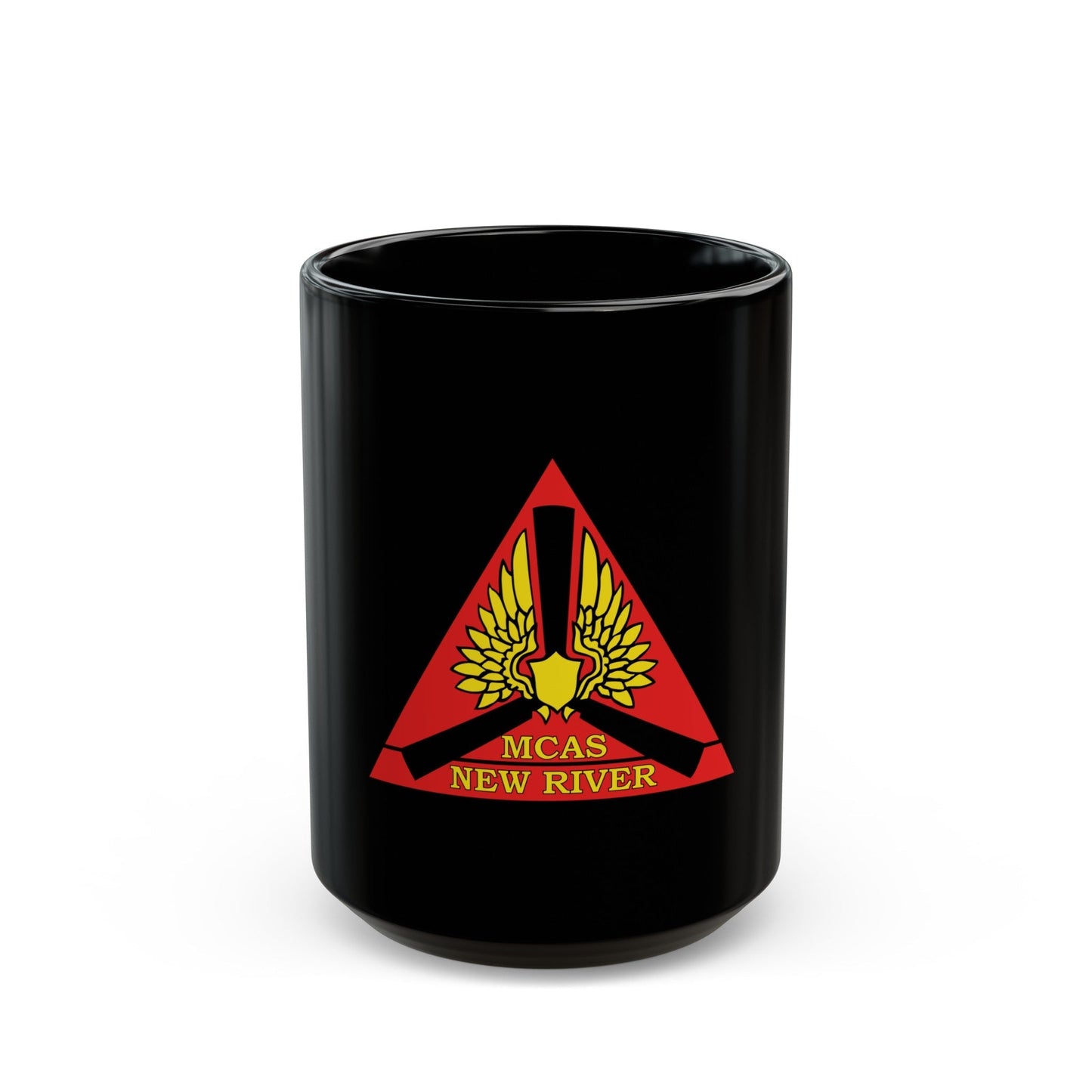 Marine Corps Air Station New River (USMC) Black Coffee Mug-15oz-The Sticker Space