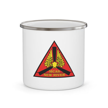 Marine Corps Air Station New River (USMC) Enamel Mug-12oz-The Sticker Space