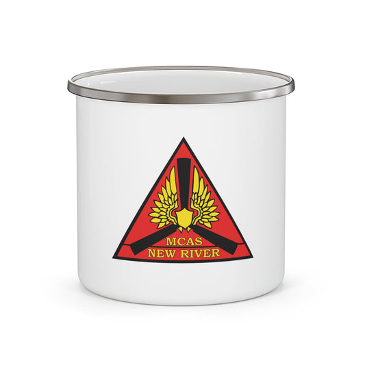 Marine Corps Air Station New River (USMC) Enamel Mug-12oz-The Sticker Space