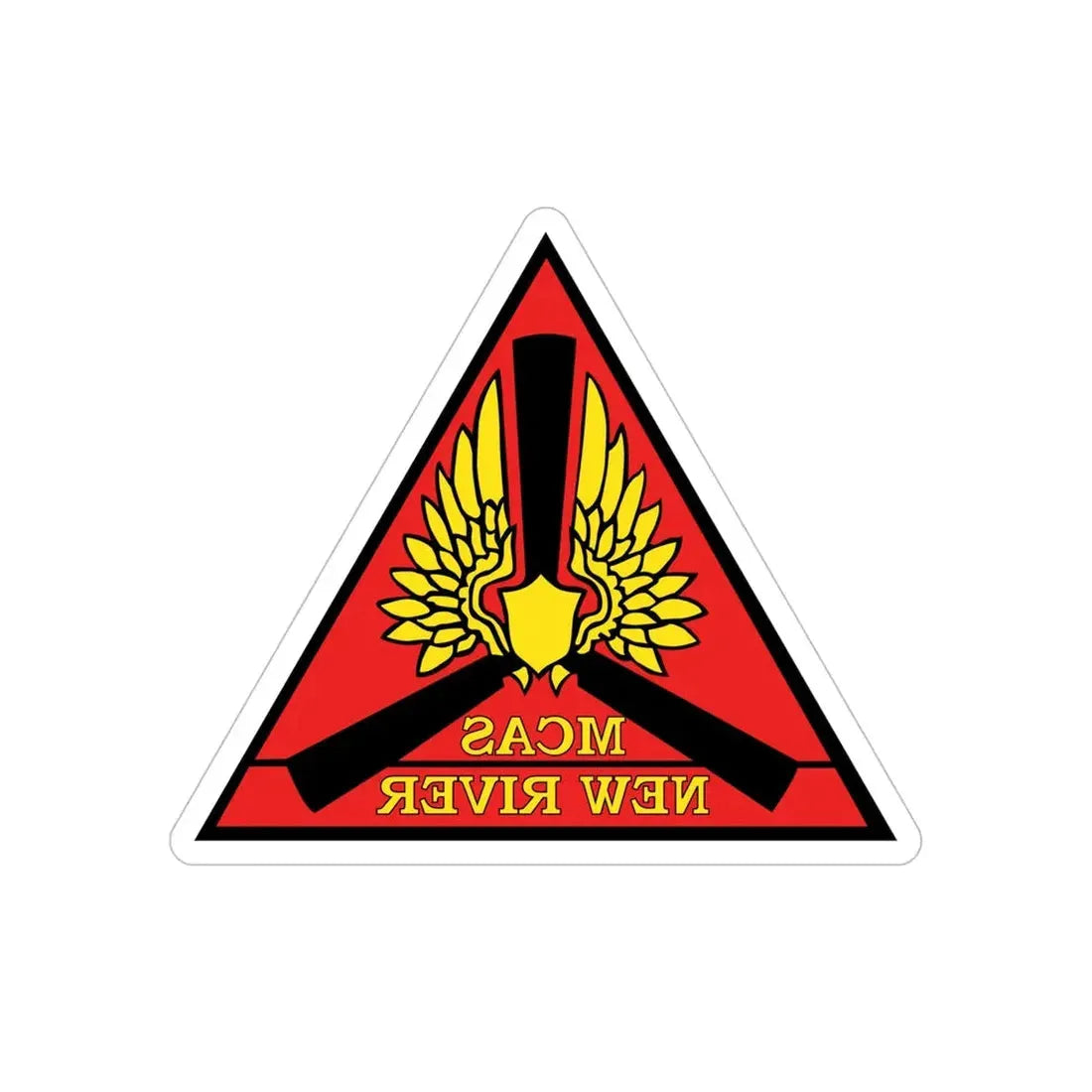 Marine Corps Air Station New River (USMC) REVERSE PRINT Transparent Die-Cut STICKER - The Sticker Space