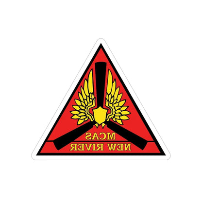 Marine Corps Air Station New River (USMC) REVERSE PRINT Transparent Die-Cut STICKER - The Sticker Space