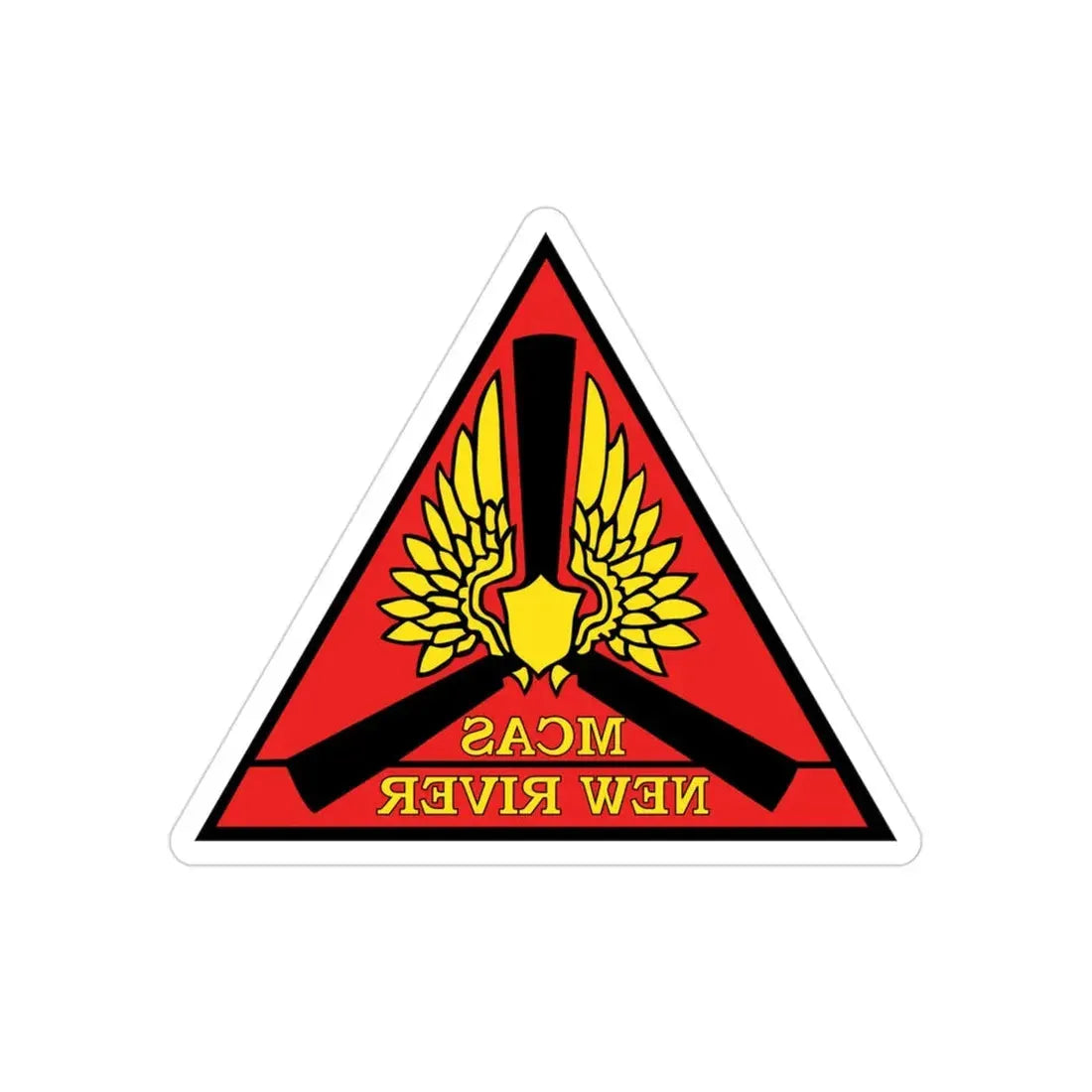 Marine Corps Air Station New River (USMC) REVERSE PRINT Transparent Die-Cut STICKER - The Sticker Space