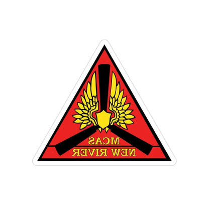 Marine Corps Air Station New River (USMC) REVERSE PRINT Transparent Die-Cut STICKER - The Sticker Space