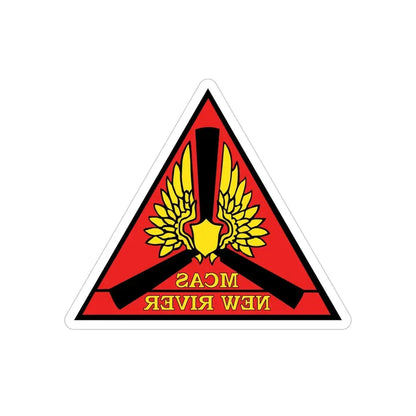 Marine Corps Air Station New River (USMC) REVERSE PRINT Transparent Die-Cut STICKER - The Sticker Space