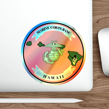 Marine Corps Base Hawaii (USMC) Holographic STICKER Die-Cut Vinyl Decal-The Sticker Space