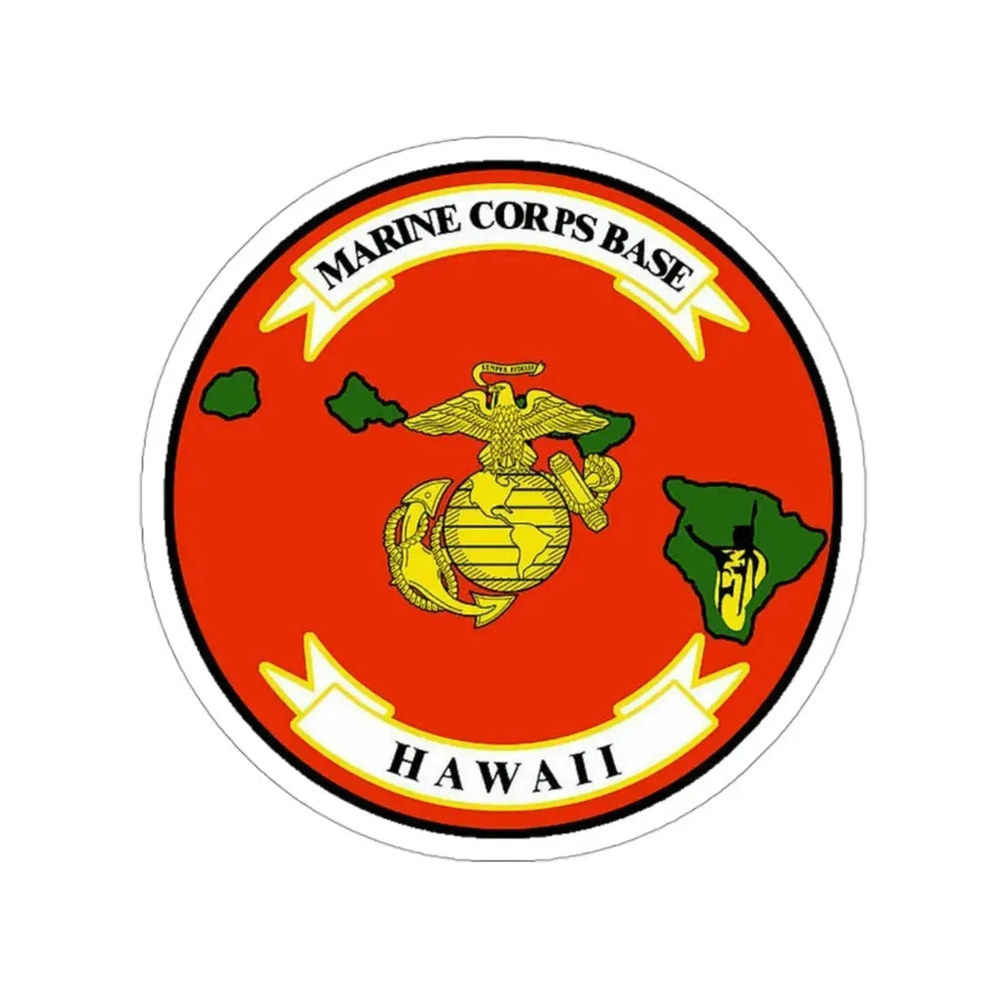 Marine Corps Base Hawaii (USMC) STICKER Vinyl Die-Cut Decal - The Sticker Space