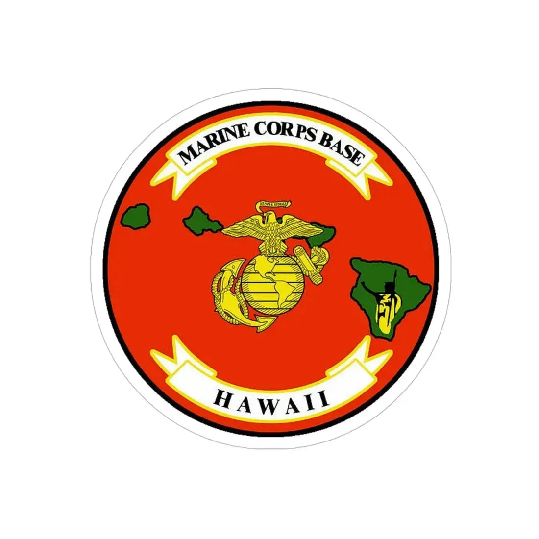 Marine Corps Base Hawaii (USMC) Transparent STICKER Die-Cut Vinyl Decal 6 Inch - The Sticker Space