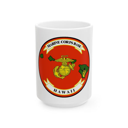 Marine Corps Base Hawaii (USMC) White Coffee Mug-15oz-The Sticker Space