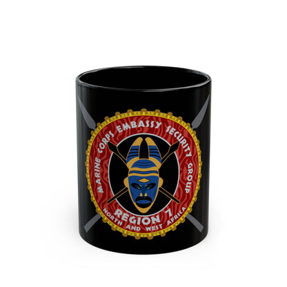 Marine Corps Embassy Security Group Reg 7 (USMC) Black Coffee Mug-11oz-The Sticker Space