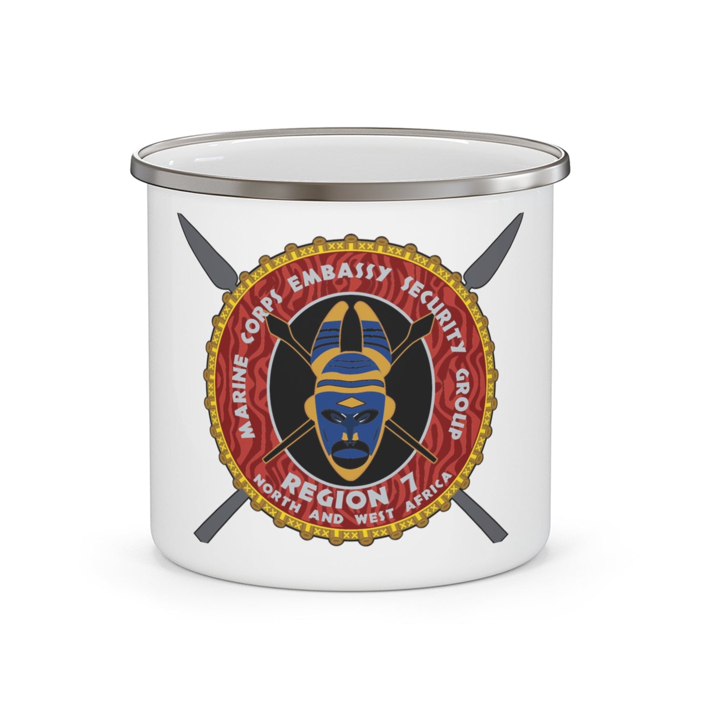 Marine Corps Embassy Security Group Reg 7 (USMC) Enamel Mug-12oz-The Sticker Space