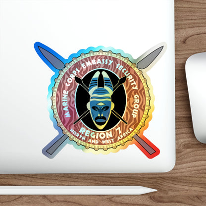 Marine Corps Embassy Security Group Reg 7 (USMC) Holographic STICKER Die-Cut Vinyl Decal-The Sticker Space