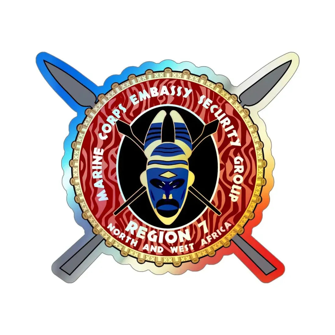 Marine Corps Embassy Security Group Reg 7 (USMC) Holographic STICKER Die-Cut Vinyl Decal - The Sticker Space