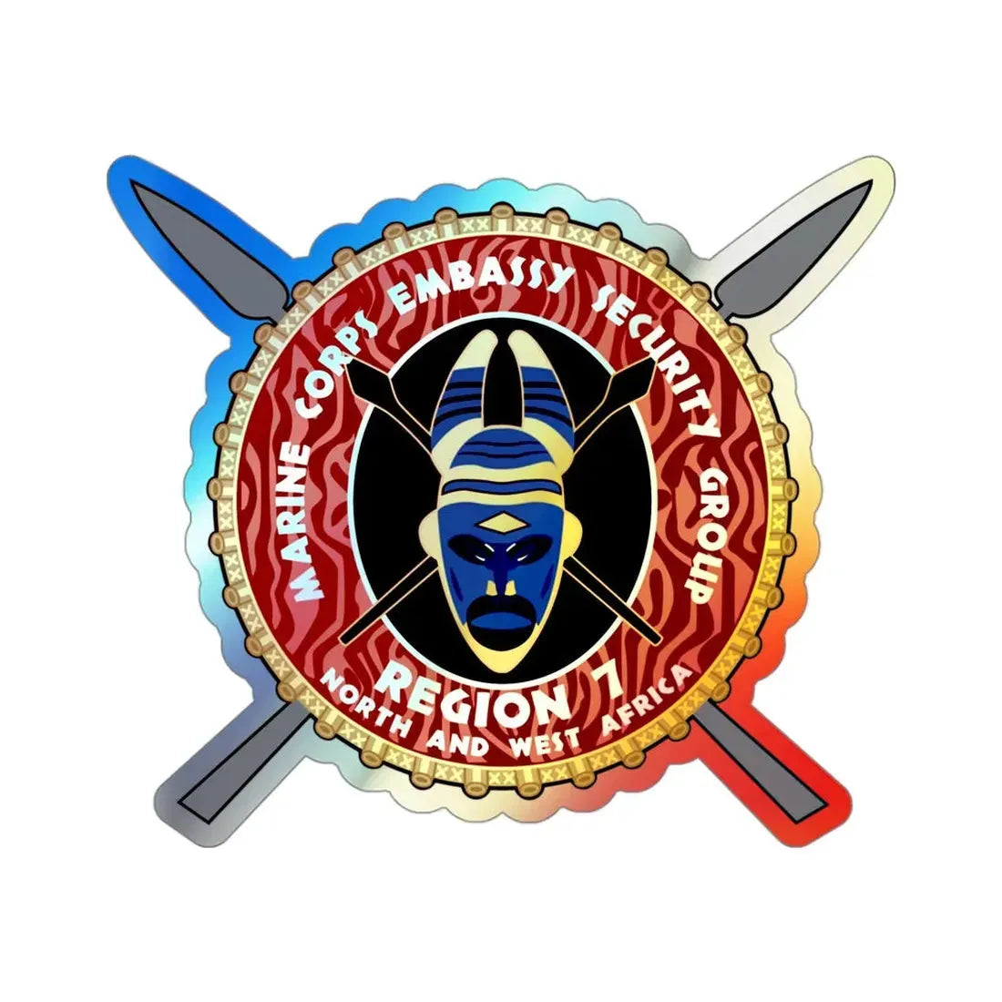 Marine Corps Embassy Security Group Reg 7 (USMC) Holographic STICKER Die-Cut Vinyl Decal - The Sticker Space