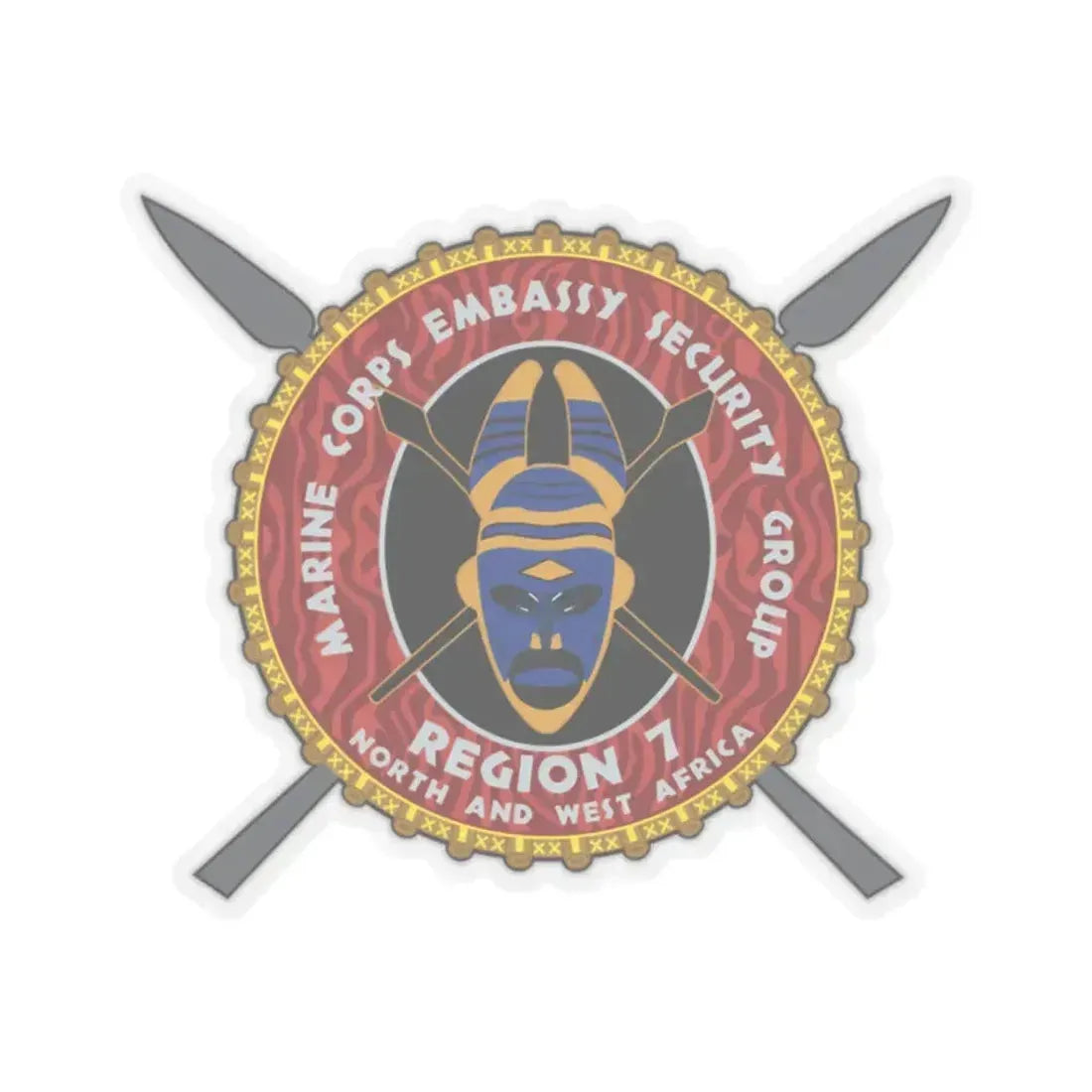 Marine Corps Embassy Security Group Reg 7 (USMC) STICKER Vinyl Kiss-Cut Decal 2 Inch Transparent - The Sticker Space