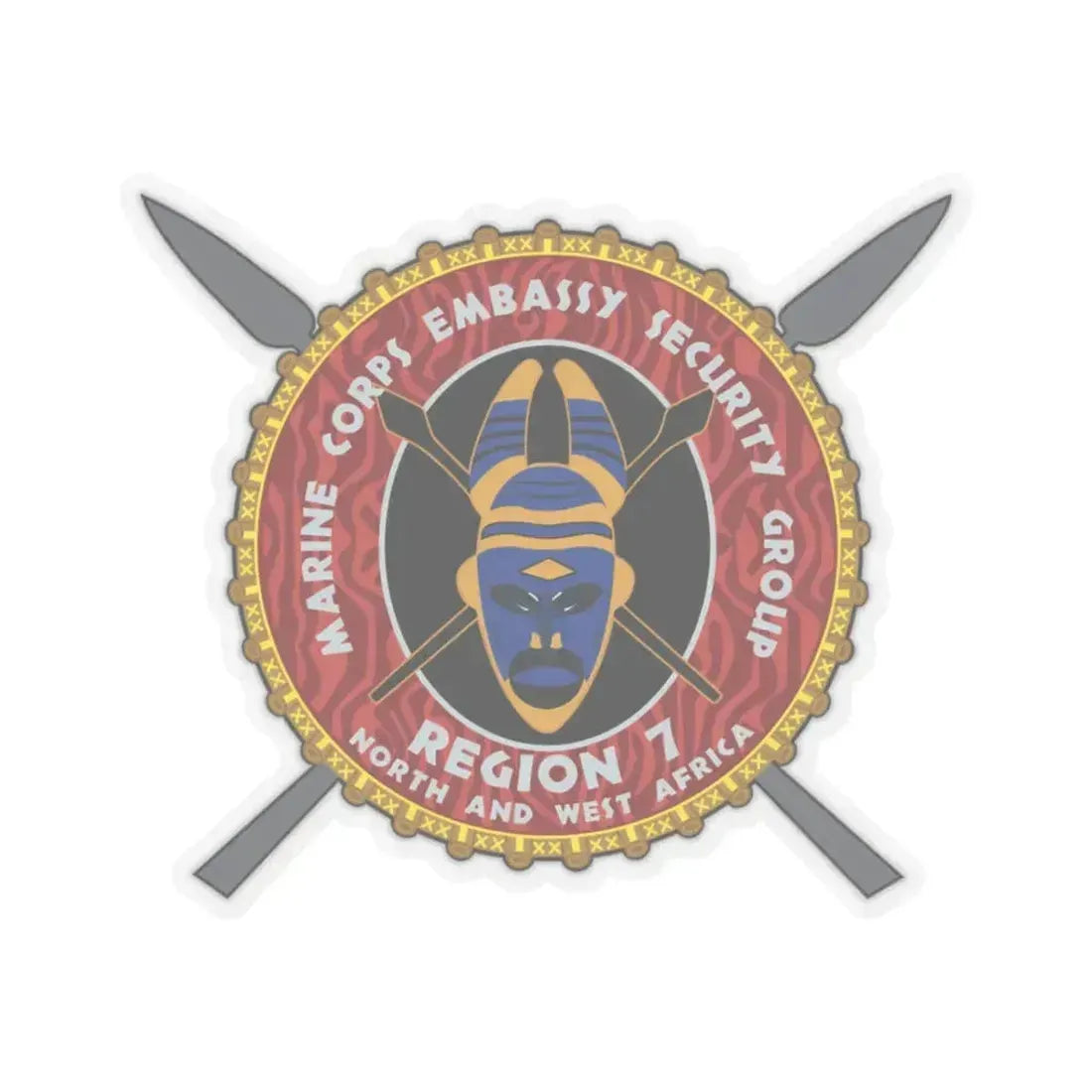 Marine Corps Embassy Security Group Reg 7 (USMC) STICKER Vinyl Kiss-Cut Decal 3 Inch Transparent - The Sticker Space