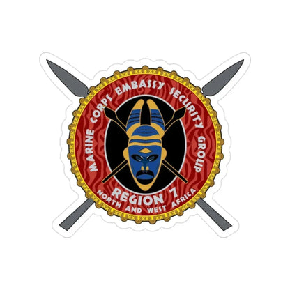 Marine Corps Embassy Security Group Reg 7 (USMC) Transparent STICKER Die-Cut Vinyl Decal 2 Inch - The Sticker Space
