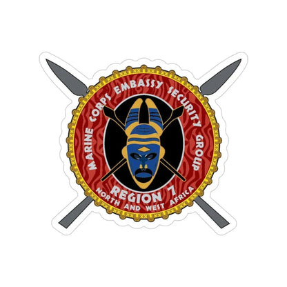 Marine Corps Embassy Security Group Reg 7 (USMC) Transparent STICKER Die-Cut Vinyl Decal 5 Inch - The Sticker Space