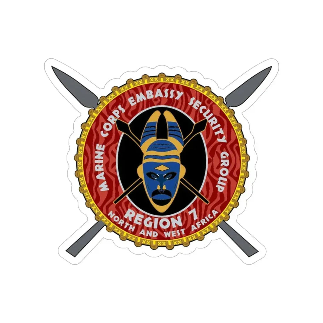 Marine Corps Embassy Security Group Reg 7 (USMC) Transparent STICKER Die-Cut Vinyl Decal 6 Inch - The Sticker Space