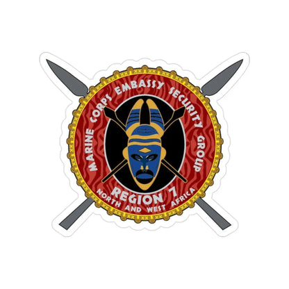 Marine Corps Embassy Security Group Reg 7 (USMC) Transparent STICKER Die-Cut Vinyl Decal - The Sticker Space