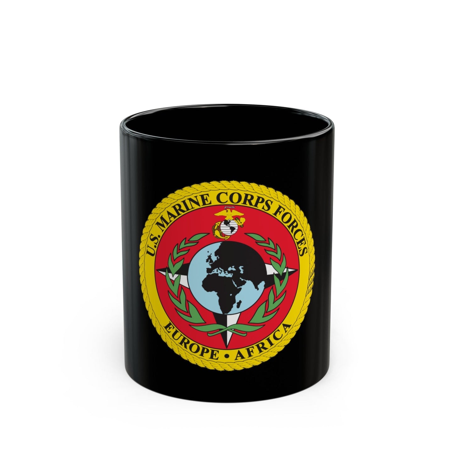 Marine Corps Forces Europe Africa (USMC) Black Coffee Mug-11oz-The Sticker Space