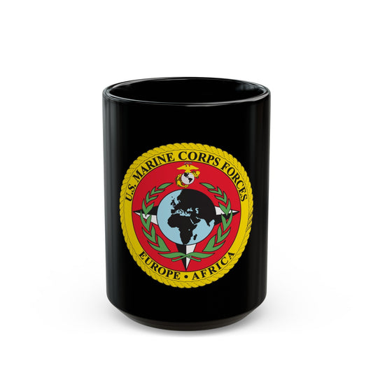 Marine Corps Forces Europe Africa (USMC) Black Coffee Mug-15oz-The Sticker Space