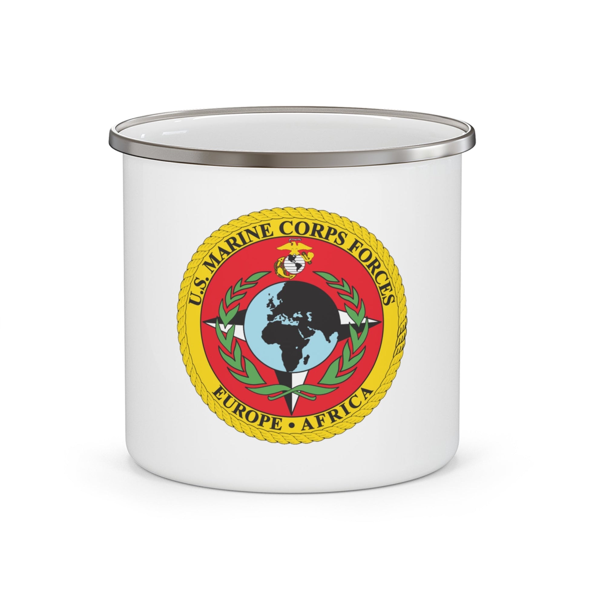 Marine Corps Forces Europe Africa (USMC) Enamel Mug-12oz-The Sticker Space