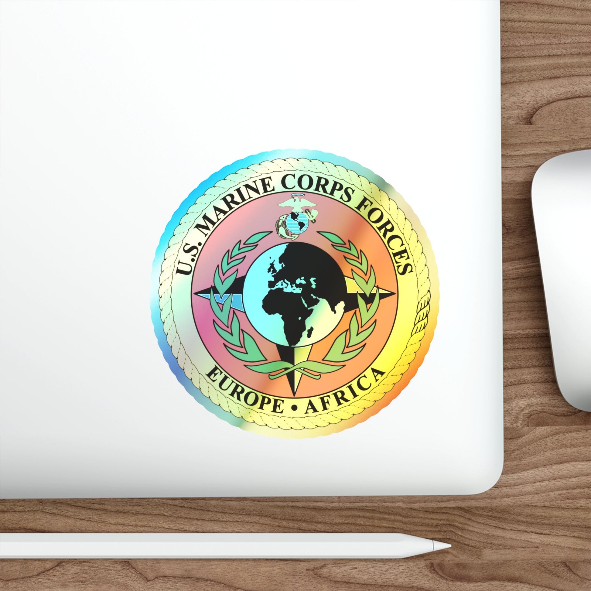 Marine Corps Forces Europe Africa (USMC) Holographic STICKER Die-Cut Vinyl Decal-The Sticker Space