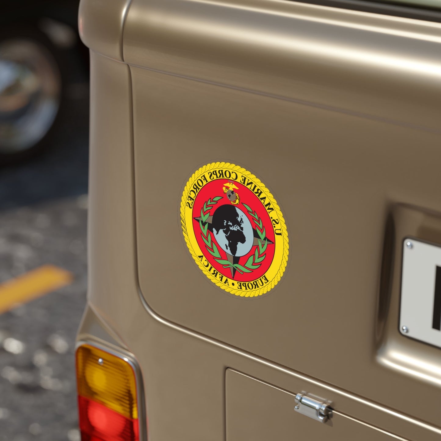 Marine Corps Forces Europe Africa (USMC) REVERSE PRINT Transparent STICKER-The Sticker Space