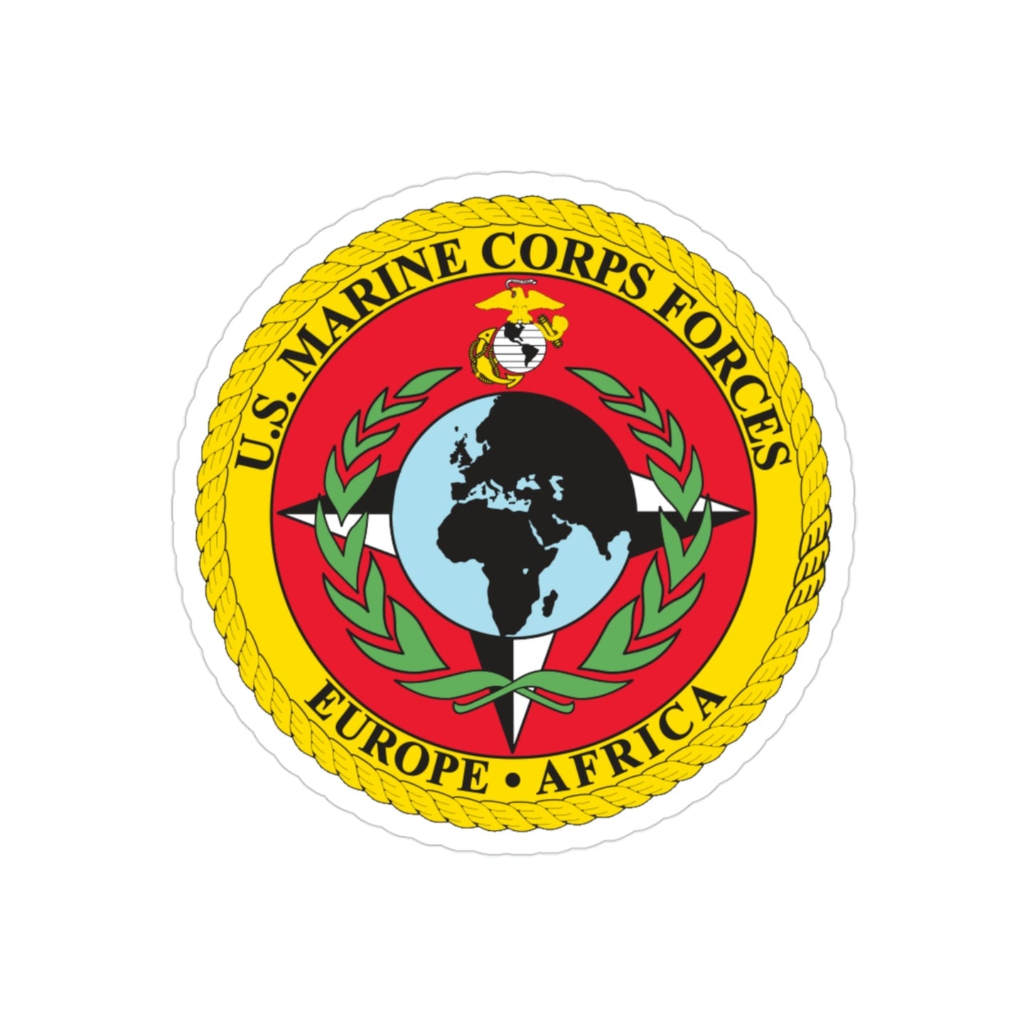 Marine Corps Forces Europe Africa (USMC) Transparent STICKER Die-Cut Vinyl Decal-3 Inch-The Sticker Space