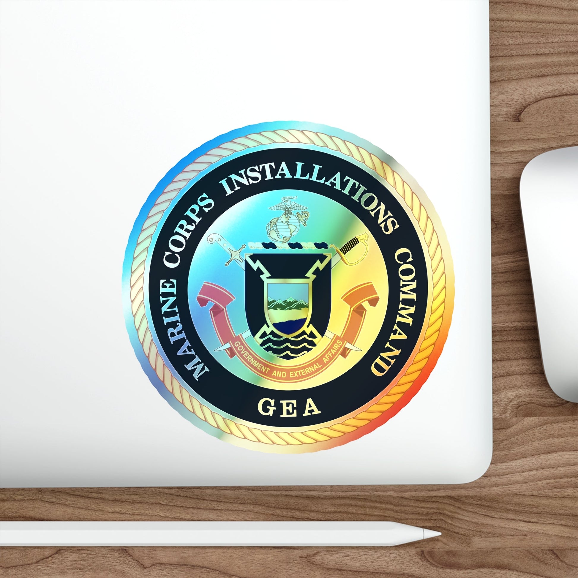 Marine Corps Installations Command Government and External Affairs (USMC) Holographic STICKER Die-Cut Vinyl Decal-The Sticker Space