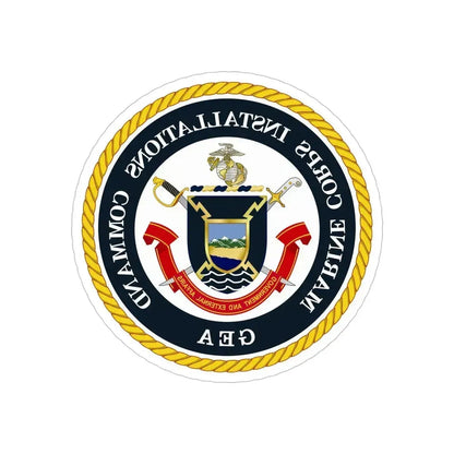 Marine Corps Installations Command Government and External Affairs (USMC) REVERSE PRINT Transparent Die-Cut STICKER 5 Inch Die-Cut Transparent - The Sticker Space