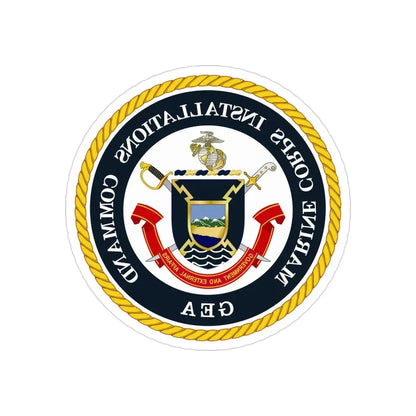 Marine Corps Installations Command Government and External Affairs (USMC) REVERSE PRINT Transparent Die-Cut STICKER - The Sticker Space