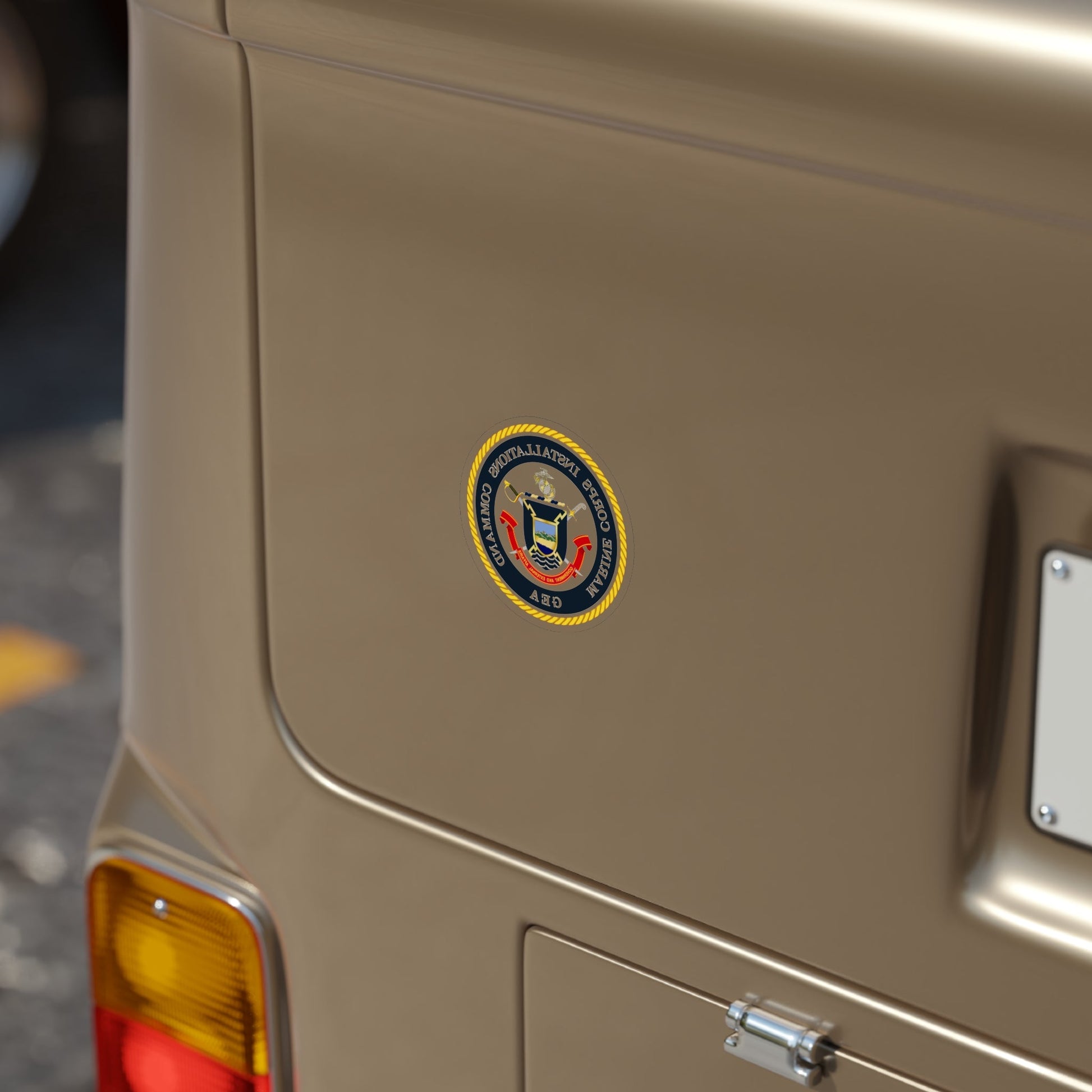 Marine Corps Installations Command Government and External Affairs (USMC) REVERSE PRINT Transparent STICKER-The Sticker Space