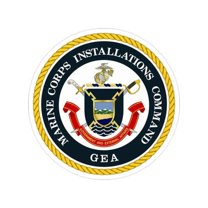 Marine Corps Installations Command Government and External Affairs (USMC) Transparent STICKER Die-Cut Vinyl Decal 2 Inch - The Sticker Space
