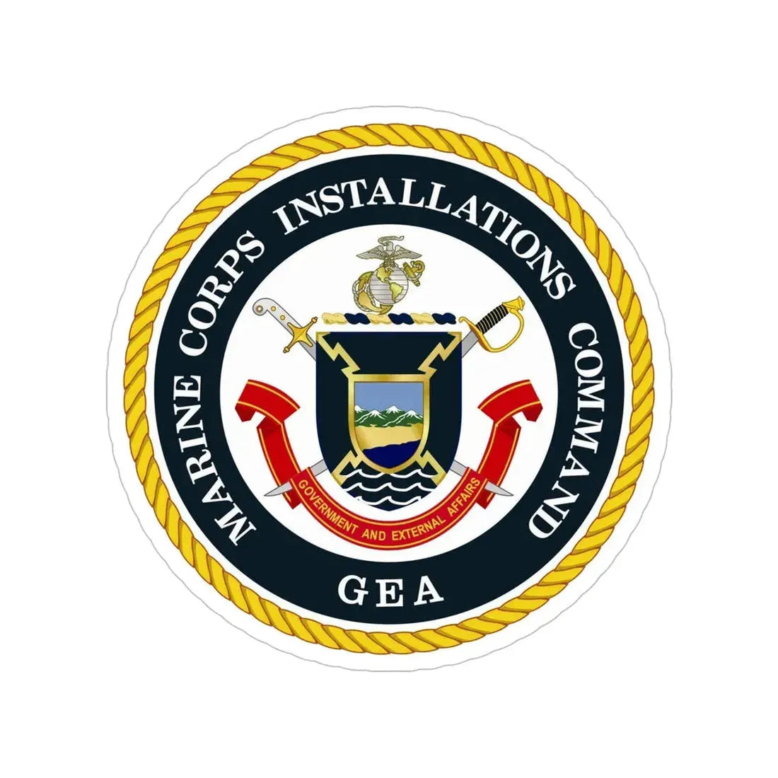 Marine Corps Installations Command Government and External Affairs (USMC) Transparent STICKER Die-Cut Vinyl Decal - The Sticker Space