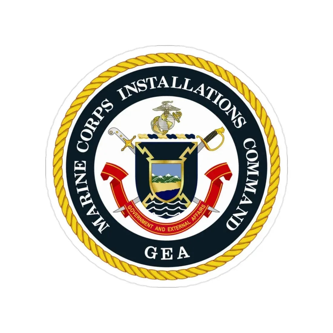 Marine Corps Installations Command Government and External Affairs (USMC) Transparent STICKER Die-Cut Vinyl Decal - The Sticker Space