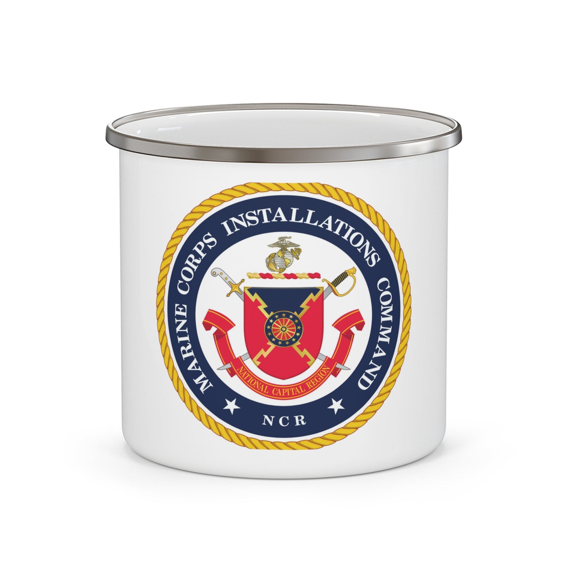 Marine Corps Installations Command National Capital Region (USMC) Enamel Mug-12oz-The Sticker Space