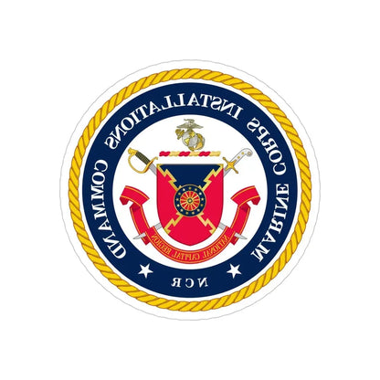 Marine Corps Installations Command National Capital Region (USMC) REVERSE PRINT Transparent Die-Cut STICKER - The Sticker Space