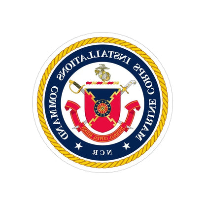 Marine Corps Installations Command National Capital Region (USMC) REVERSE PRINT Transparent Die-Cut STICKER - The Sticker Space