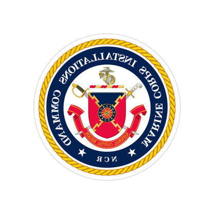 Marine Corps Installations Command National Capital Region (USMC) REVERSE PRINT Transparent STICKER-4" × 4"-The Sticker Space