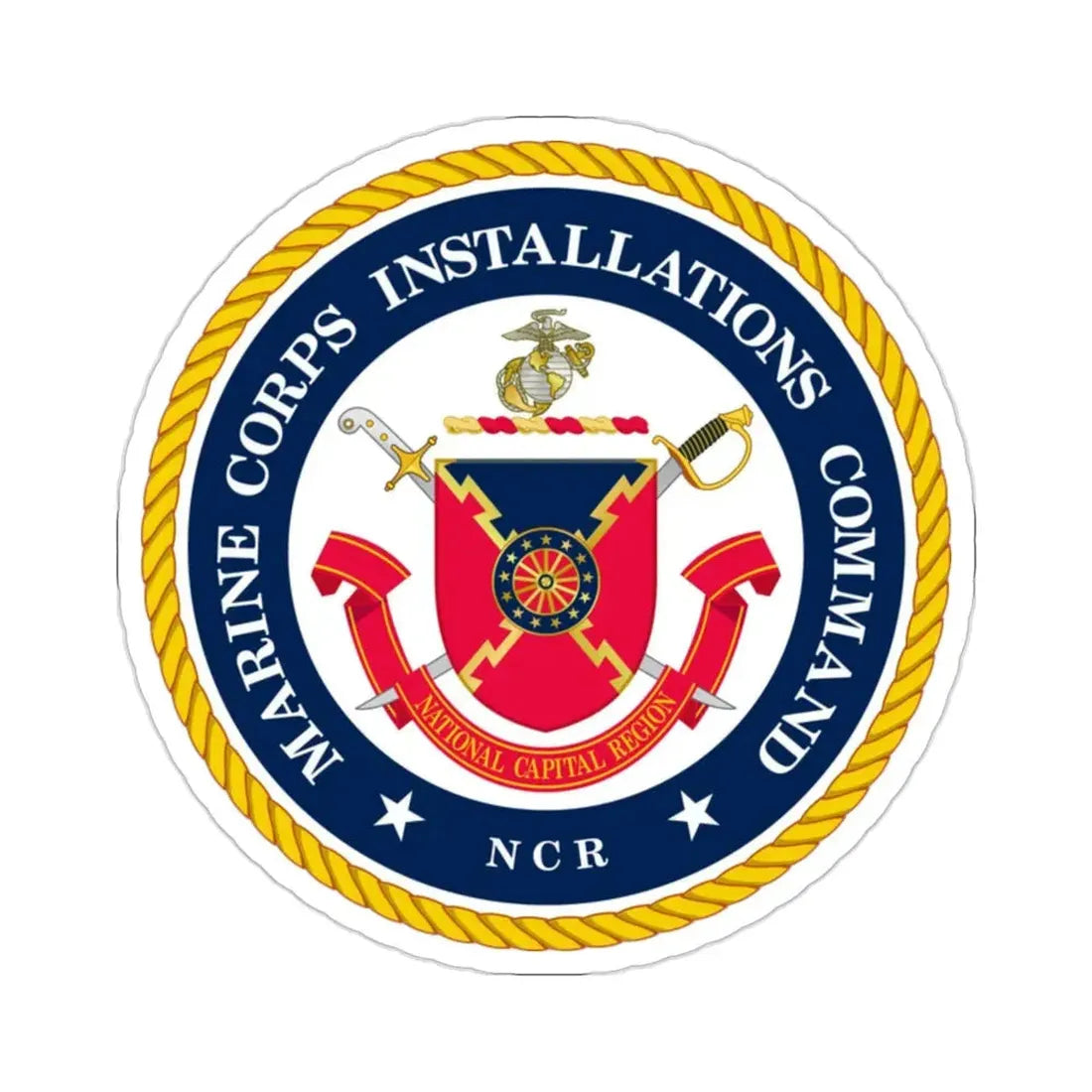 Marine Corps Installations Command National Capital Region (USMC) STICKER Vinyl Die-Cut Decal 2 Inch - The Sticker Space