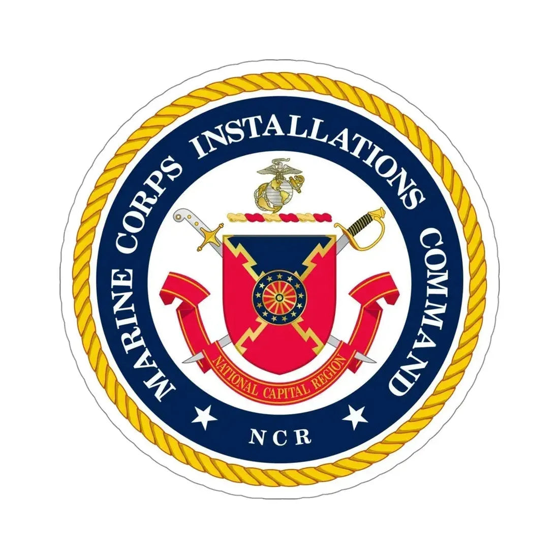 Marine Corps Installations Command National Capital Region (USMC) STICKER Vinyl Die-Cut Decal 5 Inch - The Sticker Space