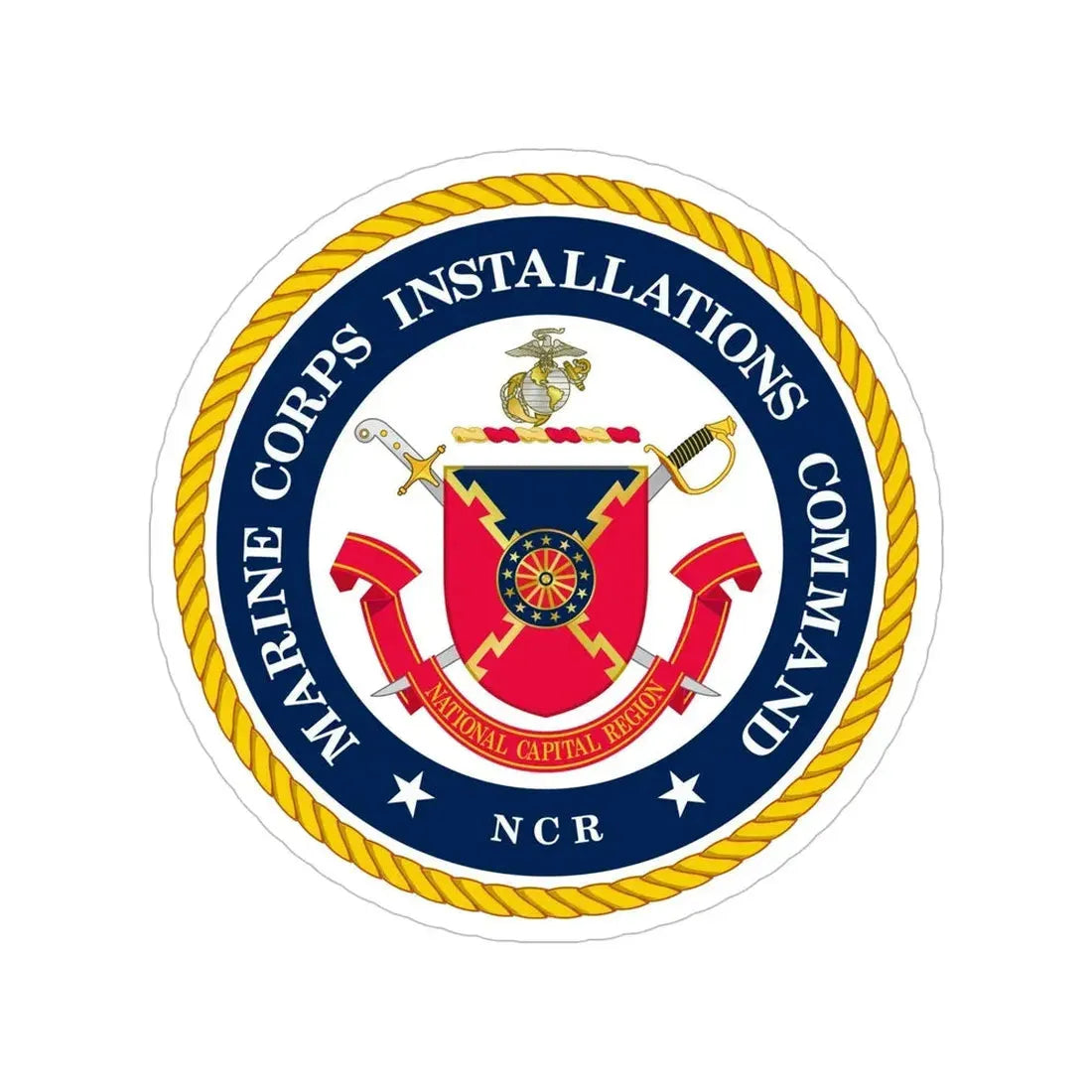 Marine Corps Installations Command National Capital Region (USMC) Transparent STICKER Die-Cut Vinyl Decal - The Sticker Space