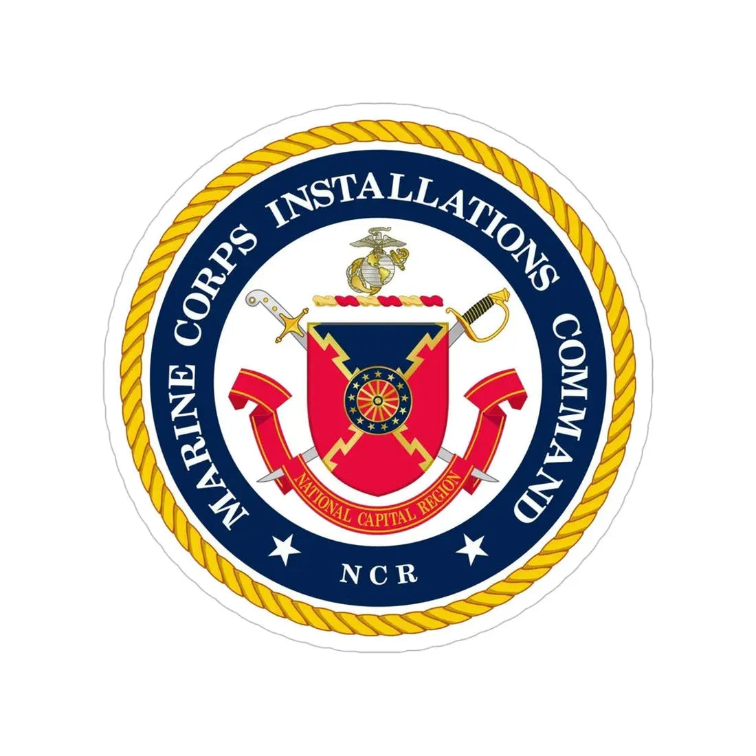 Marine Corps Installations Command National Capital Region (USMC) Transparent STICKER Die-Cut Vinyl Decal - The Sticker Space
