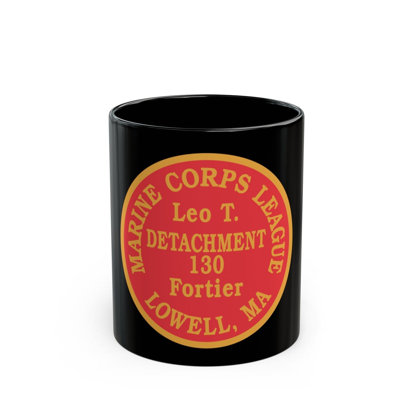 Marine Corps League Lowell MA (USMC) Black Coffee Mug-11oz-The Sticker Space