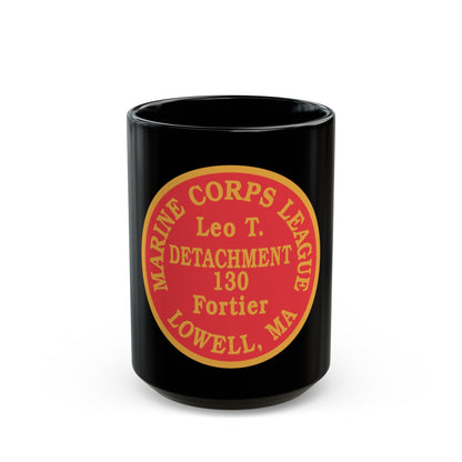 Marine Corps League Lowell MA (USMC) Black Coffee Mug-15oz-The Sticker Space